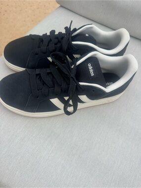 adidas Black Sneakers with White Stripes